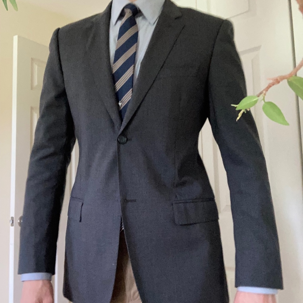 Calvin Klein sport coat (38) charcoal gray